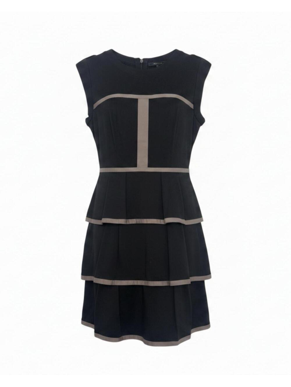 BCBG Max Azria Black Dress with Beige Accents